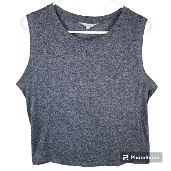 ATHLETA grey heathered top with twist detail back - Picture 1 of 5